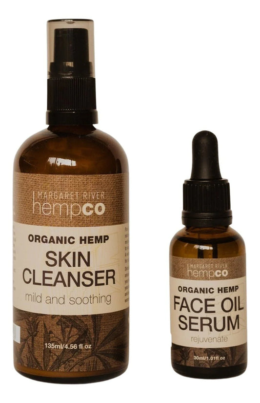 HempCo Hemp Face Cleanser & Face Oil Serum Bundle