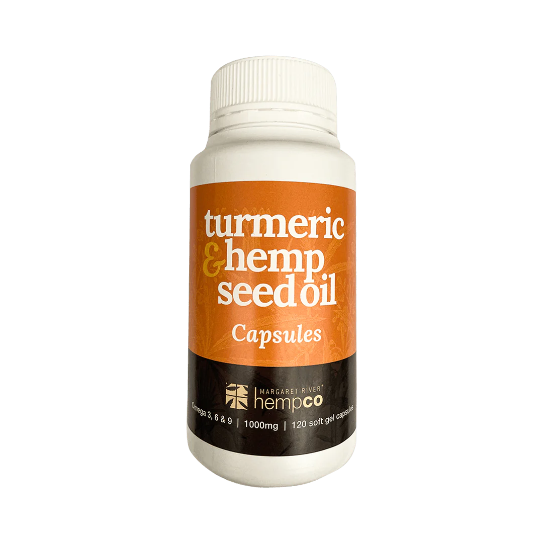 HempCo Hemp Seed Oil Capsules With Turmeric