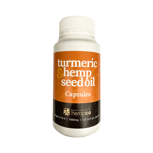 HempCo Hemp Seed Oil Capsules With Turmeric